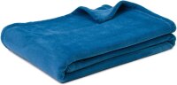 Gzze Wohndecke Montana uni 150 x 200 cm marineblau