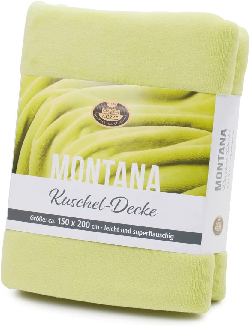 Gzze Wohndecke Montana uni 150 x 200 cm limone