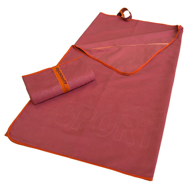 Dyckhoff Mikrofaser Sporttuch mit Tasche 80 x 180 cm marsala (508)