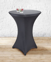 Stretch-Tischhusse uni für Bistro-/Stehtisch anthrazit