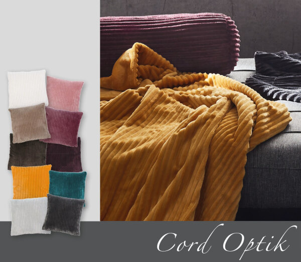 Gzze Kuscheldecke Wohndecke Cord Optik