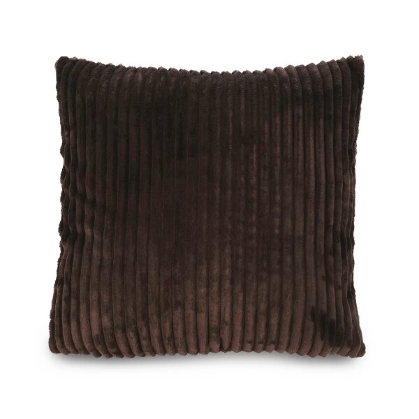 Gzze Kissen Cord Optik mit Fllung 50 x 50 cm dunkelbraun