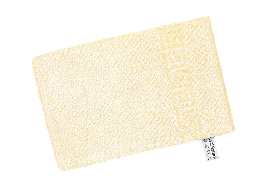 Frottierserie Athen kochfest gelb Waschhandschuh (17 x 24 cm)