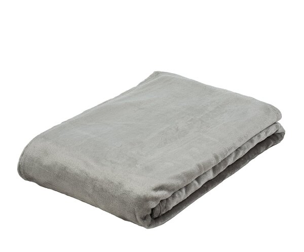Kuscheldecke Memphis Premium silber 180 x 220 cm