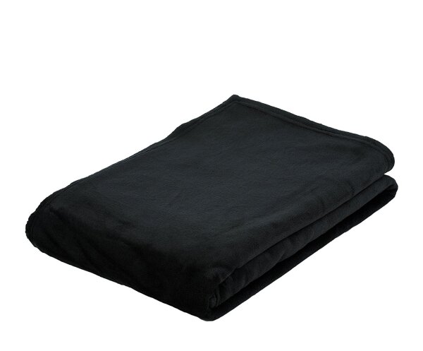 Kuscheldecke Memphis Premium schwarz 180 x 220 cm