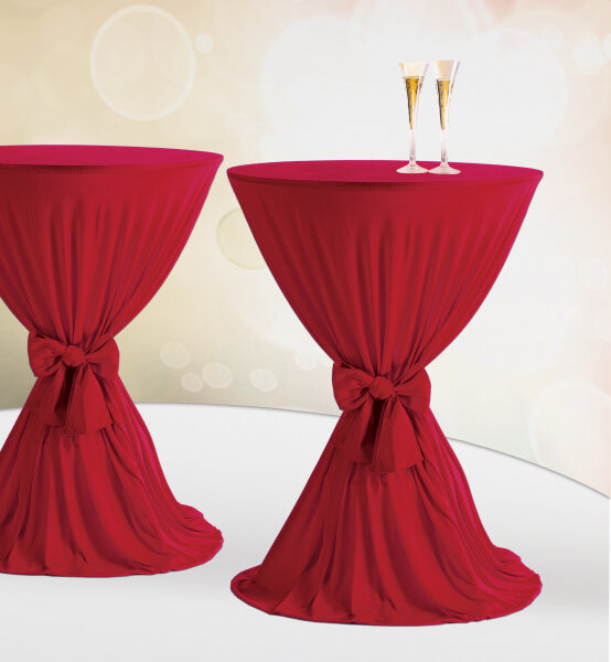 Stehtischhusse Carmen Jersey bordeaux
