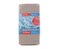 Mikrofaser Polier- u. Geschirrtücher 3er-Pack taupe