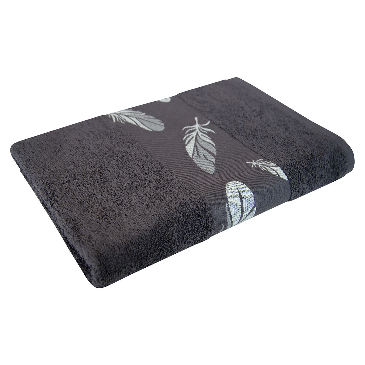 Dyckhoff Frottierserie Feder anthrazit Handtuch (50 x 100 cm)