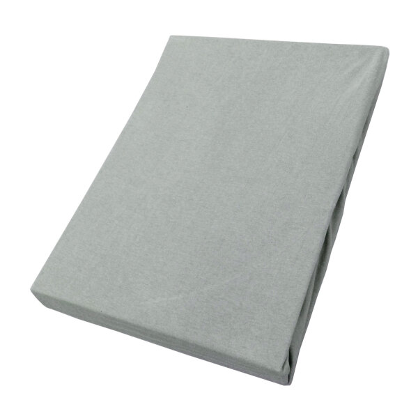 Spannbettlaken Jersey 90-100 x 200 cm granit