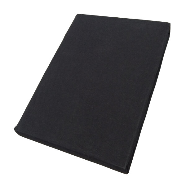 Spannbettlaken Jersey 90-100 x 200 cm schwarz