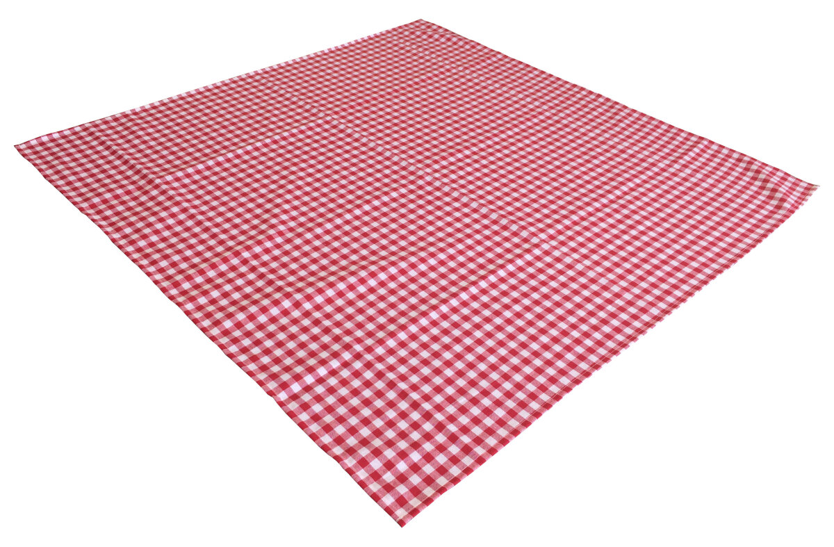 Tischdecke Züchenkaro rustikal rot-weiß 50 x 50 cm