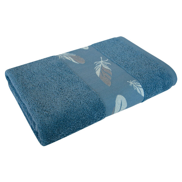 Dyckhoff Frottierserie Feder rauchblau Duschtuch (70 x 140 cm)