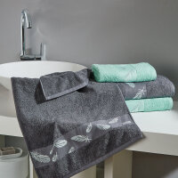 Dyckhoff Frottierserie Feder rauchblau Duschtuch (70 x 140 cm)