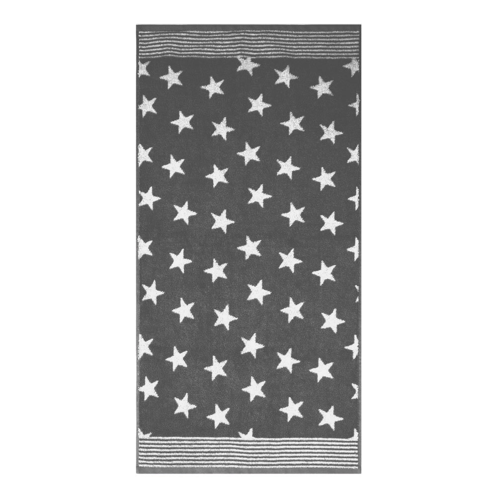 Frottierserie Stars silber Duschtuch (70 x 140 cm)