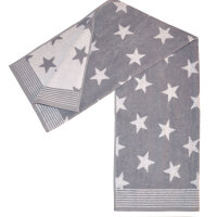 Frottierserie Stars grau Duschtuch (70 x 140 cm)