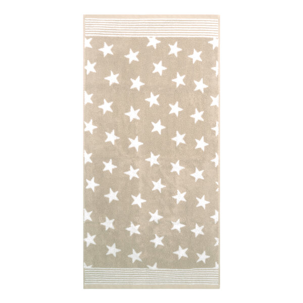 Frottierserie Stars sand Duschtuch (70 x 140 cm)