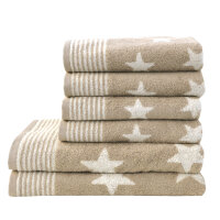 Frottierserie Stars sand Duschtuch (70 x 140 cm)