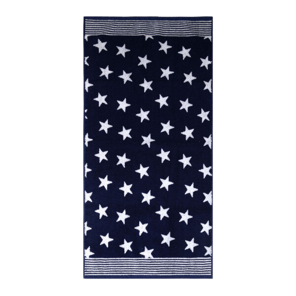 Frottierserie Stars navy Duschtuch (70 x 140 cm) - ausverkauft