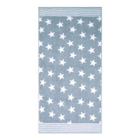 Frottierserie Stars hellblau Handtuch (50 x 100 cm)