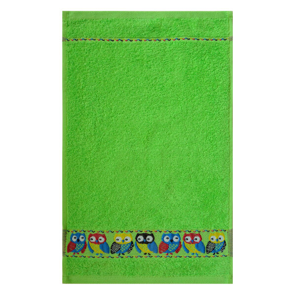 Frottierserie Eule Modern grün Gästetuch (30 x 50 cm) RP