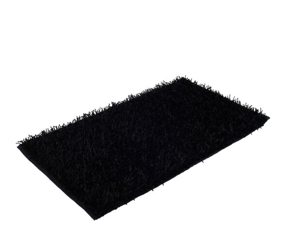 Teppich Langflor Shaggy schwarz 60 x 100 cm