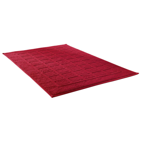 Frottierserie Planet GOTS Badvorleger 50 x 80 cm rot (500)