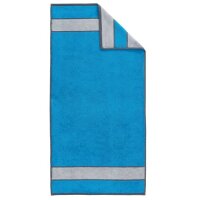 Dyckhoff Frottierserie Colour Blocking SMOOTH Handtuch (50 x 100 cm) azur (417)