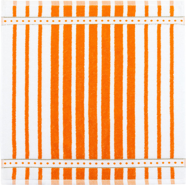 Frottiertuch Baumwolle Küchenserie Blockstreifen orange