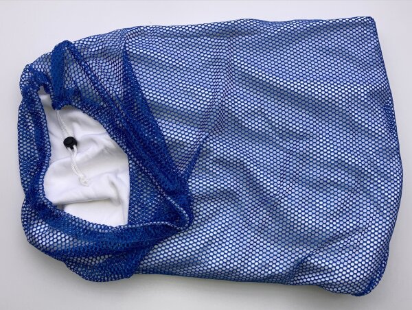 PFLEGE POINT® Wäschenetz mit Kordelverschluss 60 x 90 cm blau