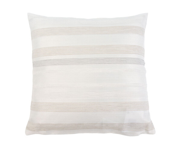 Kissenhülle Taylor Chenille-Streifenlook 50 x 50 cm elfenbein