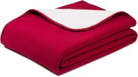 Gözze Wendewohndecke Pashmina-Feeling uni 150 x 200 cm karminrot