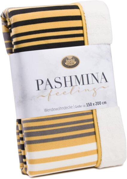 Gözze Wendewohndecke Pashmina-Feeling PACO 150 x 200 cm senf
