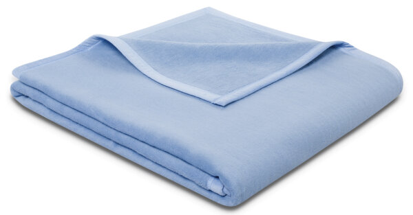 Cotton Sense Baumwolldecke uni 150 x 200 cm blaufuchs  (Restposten)